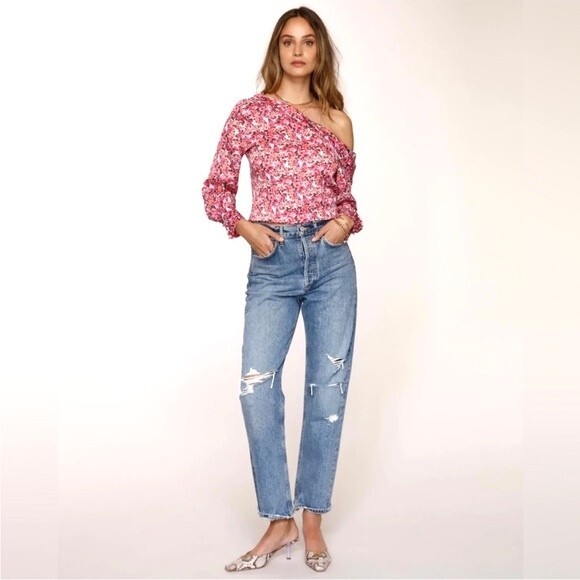 HEARTLOOM Keely Off The Shoulder Blouse in Blossom Pink XS NWT - Picture 3 of 16